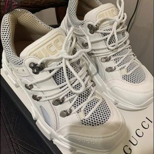 White Gucci Flashtrek Sneakers